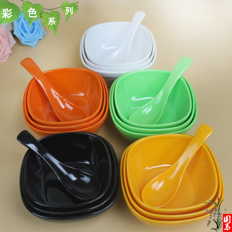 Colorful fruit scoop dessert bowl